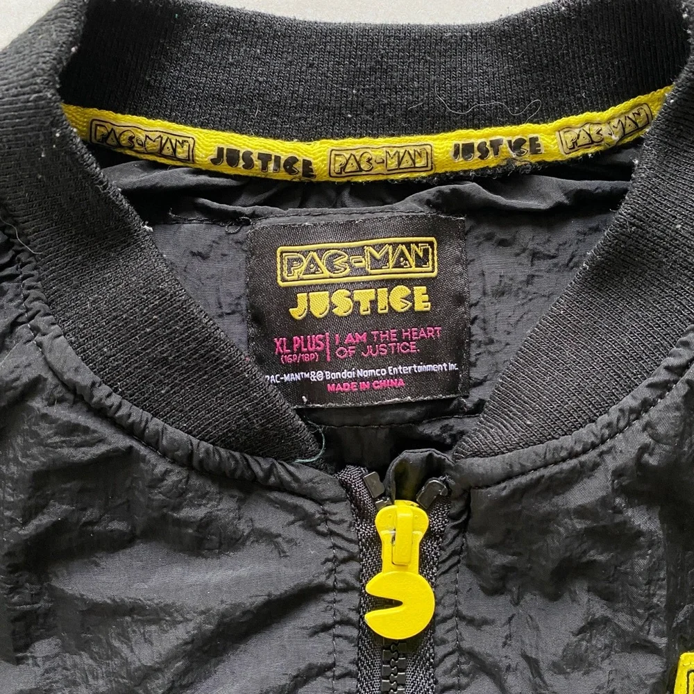 Pac‎ Man Justice Girls Retro XL Plus Bomber Jacket